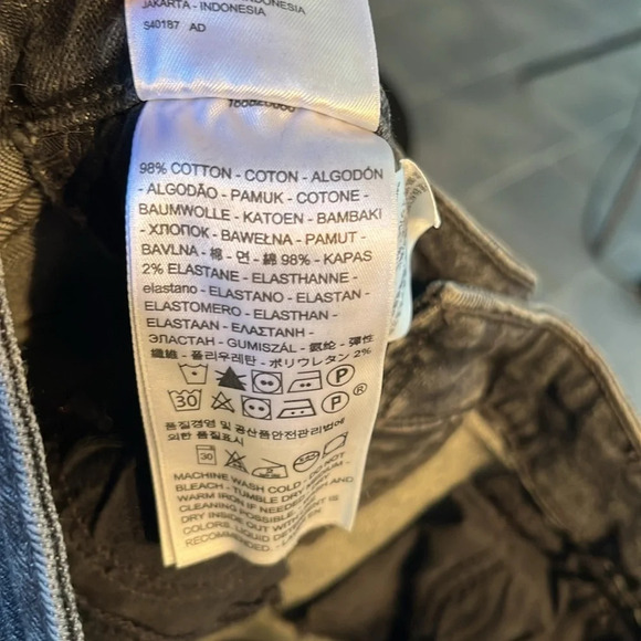 Levi’s 721 High Rise Skinny Ripped Knee Distressed Charcoal Jeans - Picture 8 of 9